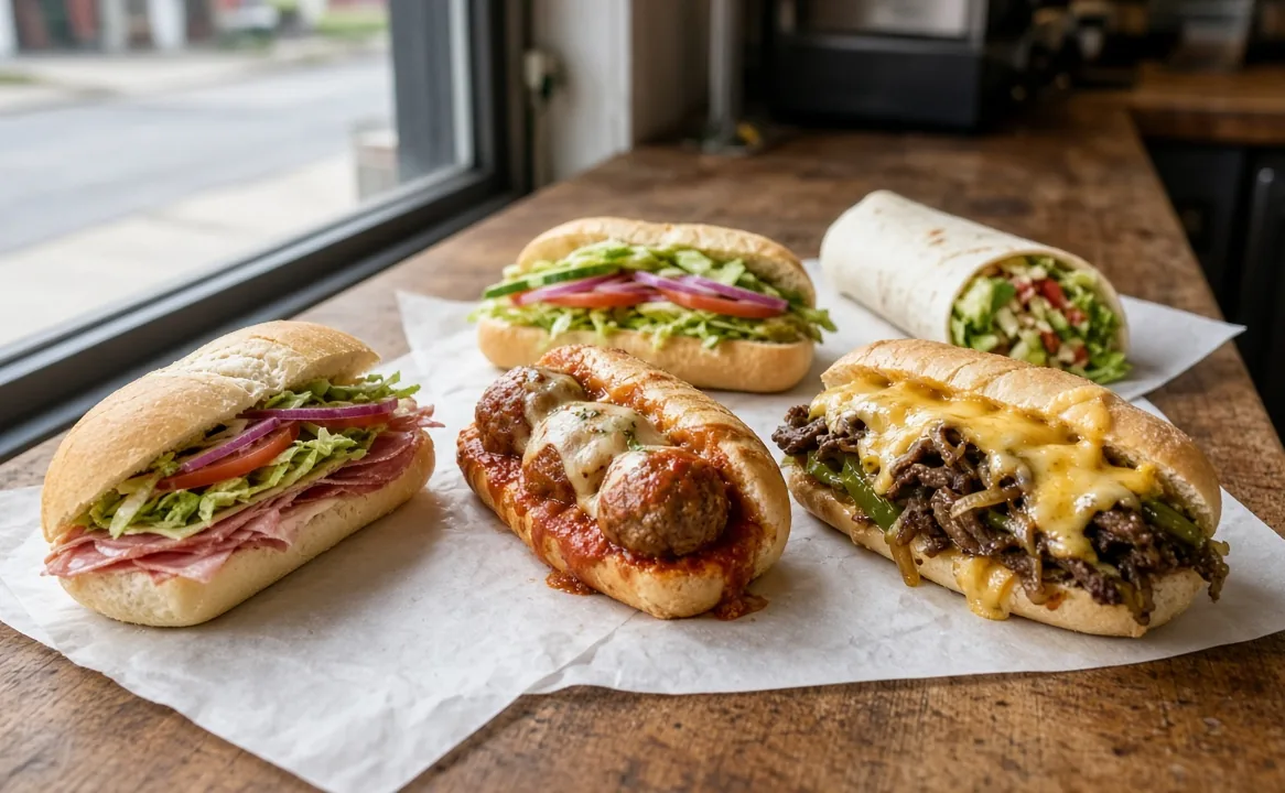 Subs on deli paper