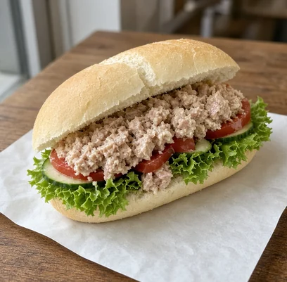 Albacore Tuna Sub with lettuce and tomato