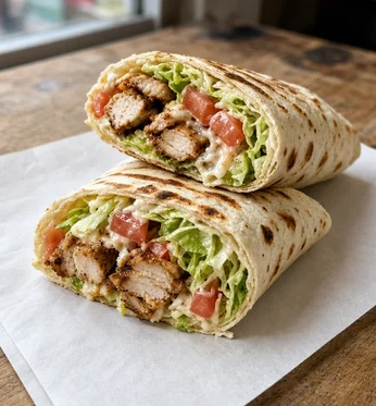 Southwest Thai Chicken Wrap halves